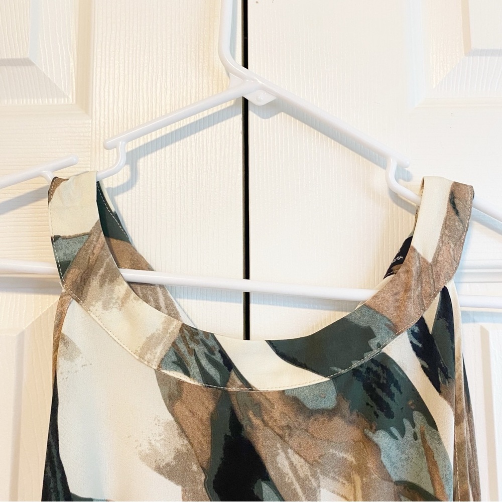 BLOOMCHIC Leaf Print Halter Neck Tiered Midi Dress | Size 3X (22-24) - Picture 8 of 10